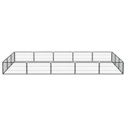 Box Cani 16 Pannelli Nero 100x50 cm Acciaio Verniciato Polvere CFW3558623