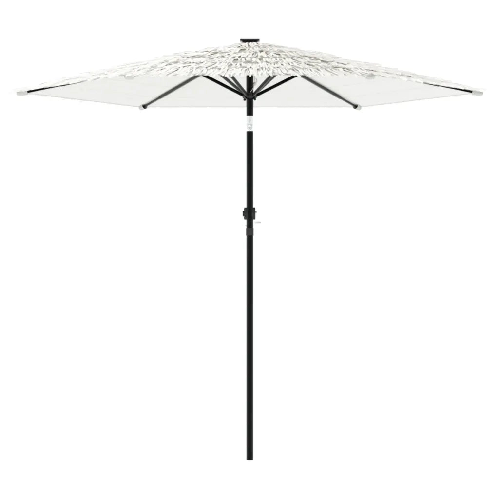Ombrellone Giardino con Palo in Acciaio Bianco 223x223x213 cm 4005100