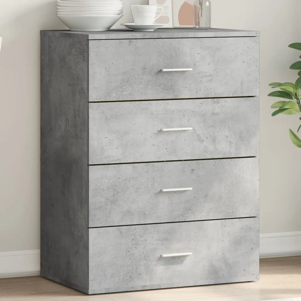 Credenza | Madia | Buffet da pranzo | Armadio da pranzo Grigio Cemento 60x39x80 cm in Legno Multistrato