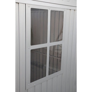 Casetta Box da Giardino 323,3x242,6x235,2 cm in Alluminio Grigio
