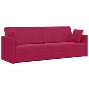 Divano-letto | Sof¨¤ letto | Letto singolo da pavimento Rosso Vino 213 x 70 x 77 cm Velluto