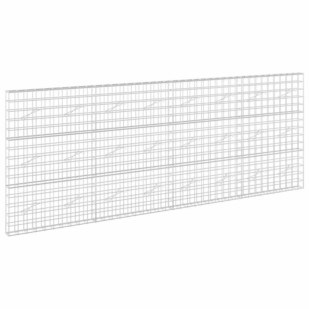 Gabione con filo da 5 mm e rete 10x10 cm 400x10x150 cm 3464954
