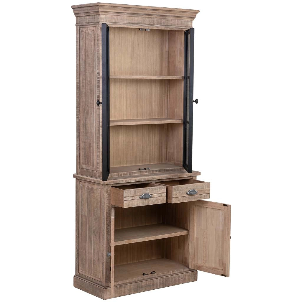 Vetrina in legno marrone 87x40x198h cm