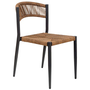 Sedia in rattan sintetico marrone 48x60x78