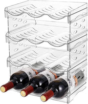 Flessenrek Premium per Frigorifero e Armadio - Flessenholder per 12 flessine - Cucina e Ufficio - Set di 4 pezzi