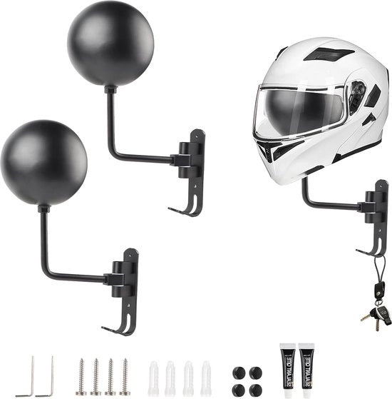 Porta elmetti da parete, appoggio per caschi da motocicletta, accessorio per motocicletta Porta elmetti da parete, gancio per caschi da motocicletta, porta caschi da parete, per porta caschi da motocicletta e accessori