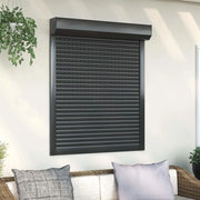 Persiana a rullo Antracite 100 x 130 cm Alluminio e poliuretano