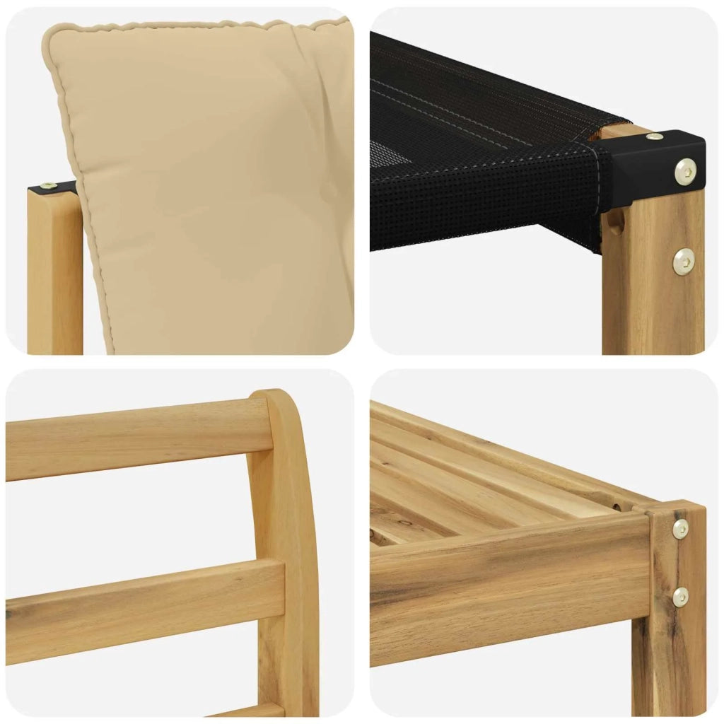 Set di divani da esterno 7 pz Bianco e Beige 3389263