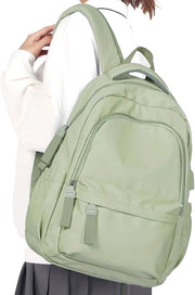 Zaino per Donna Scuola Casual Borsa da Scuola per Ragazze Adolescenti Borsa da Scuola per Università Zaino per Viaggi Lavoro con Alimentatore USB 14 Pollici Laptop Impermeabile, Verde Chloro