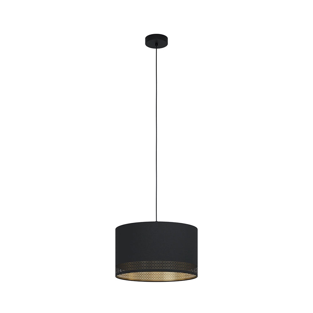 Lampadario Moderno Esteperra 1 Luce Acciaio Nero