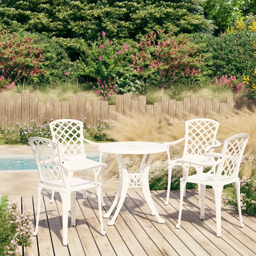 Set da Bistrot 5 pz in Alluminio Pressofuso Bianco cod mxl 37787