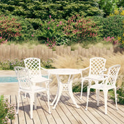 Set da Bistrot 5 pz in Alluminio Pressofuso Bianco cod mxl 37787