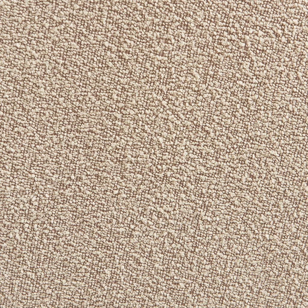 Pouf, poggiapiedi per poltrona nova in bouclé testurizzato, beige