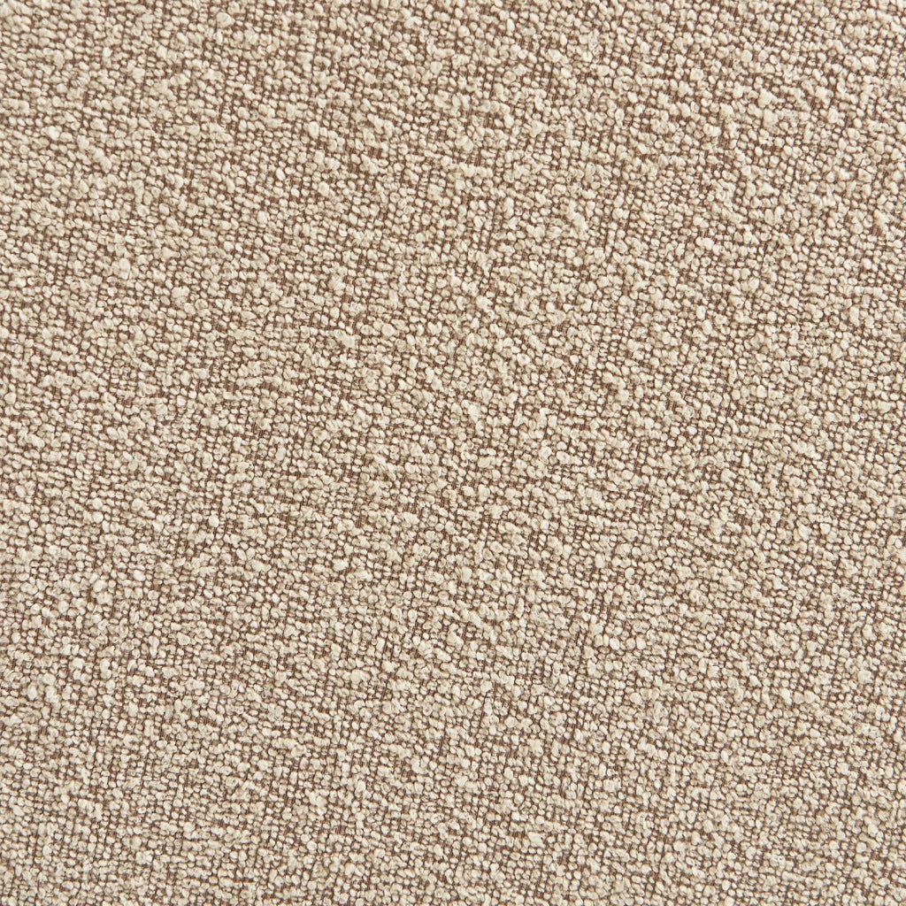 Poggiapiedi per poltrona nova in bouclé testurizzato, beige