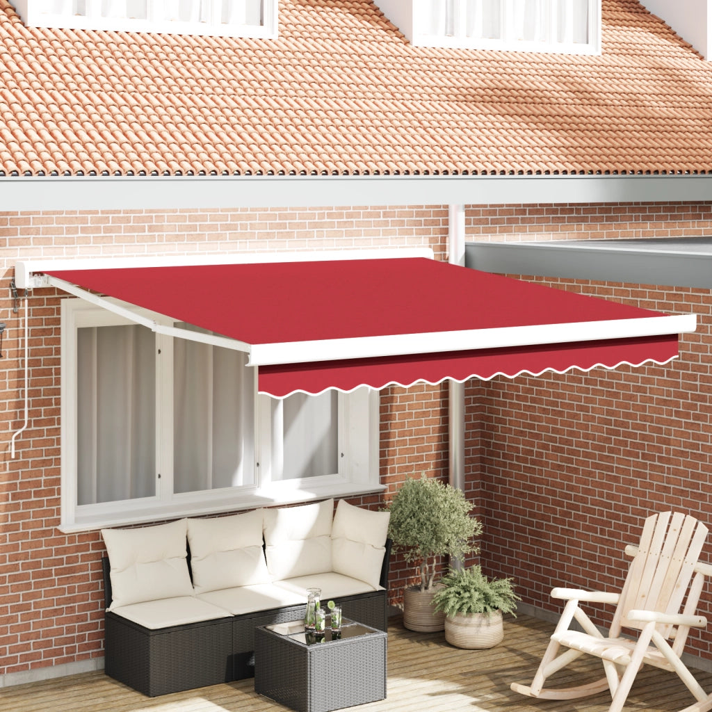 Tendone Retrattile Automatico Rosso 350x250 cm