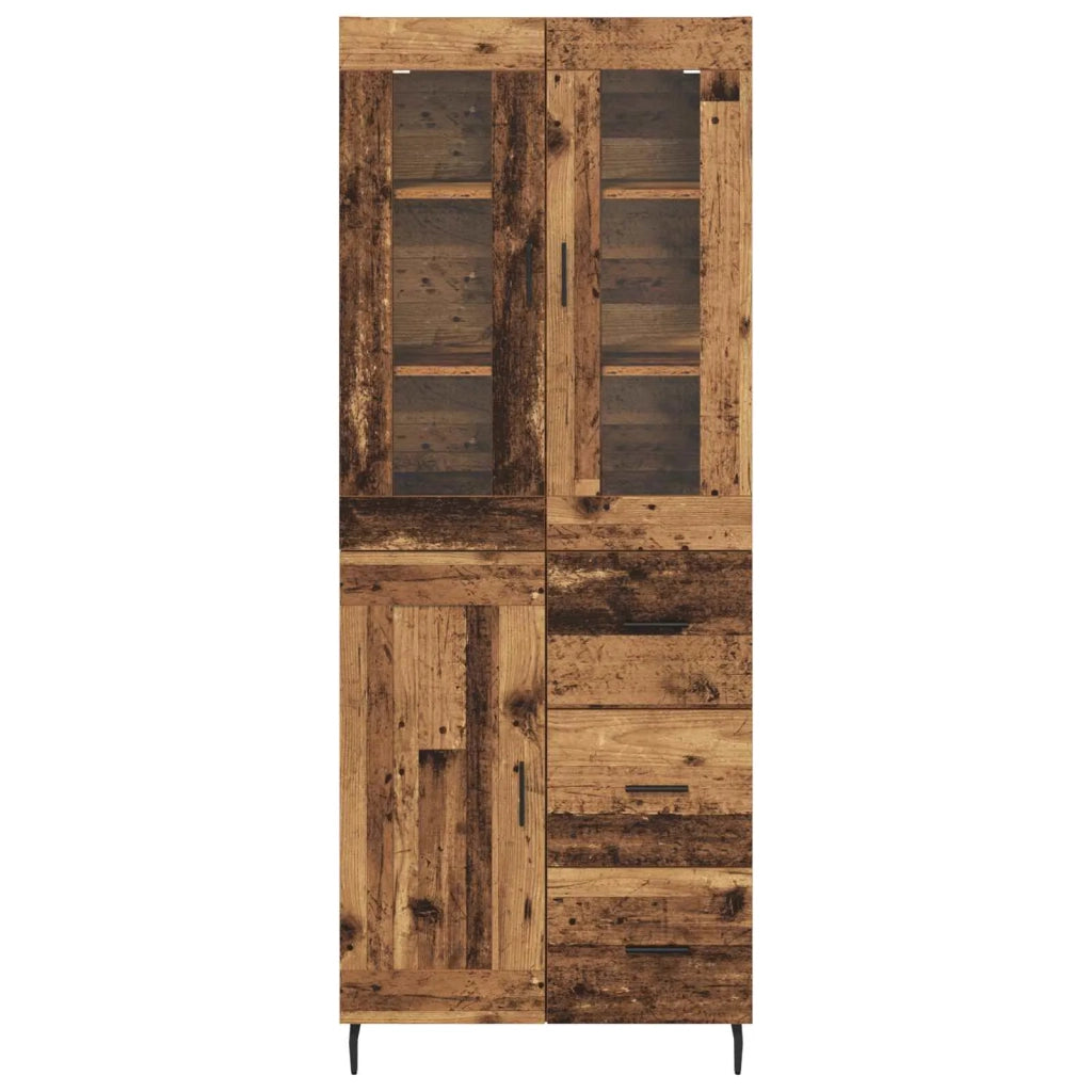 Credenza con cassetto 2 pcs Legno vecchio Legno multistrato