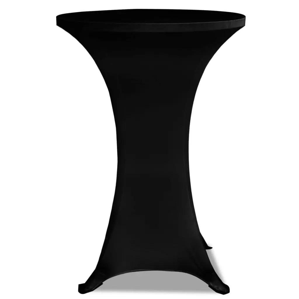 Copritavolo ?70 cm Nero Tessuto elasticizzato 2 pezzi cod mxl 60539
