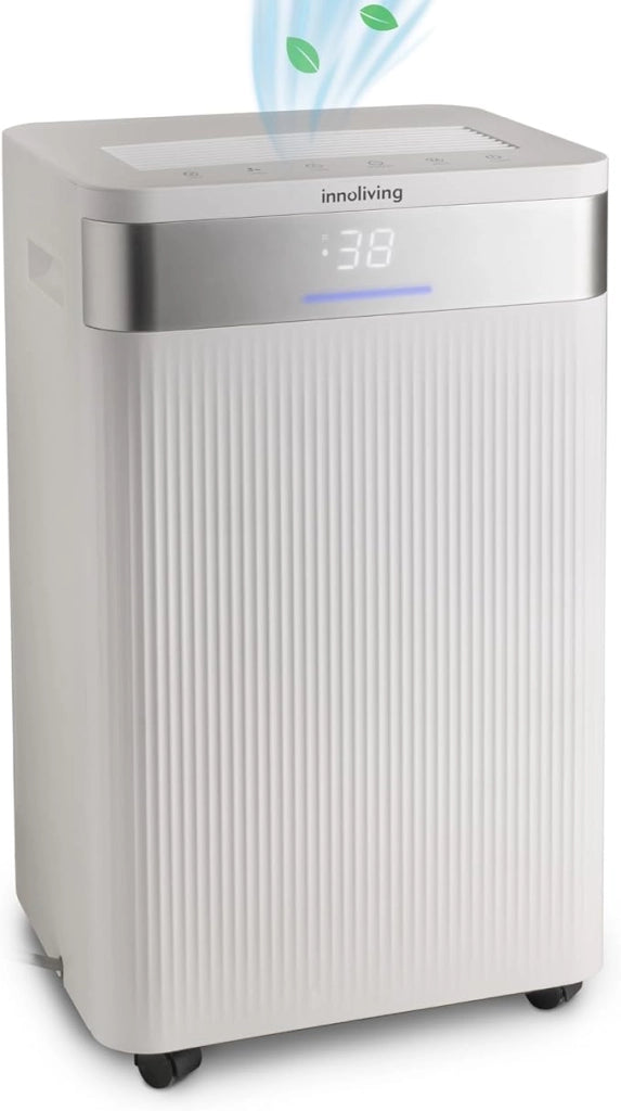 Innoliving Deumidificatore 30L, Modalità Asciugatura e Purificazione, Gas R290 Eco-Friendly, Timer 24h, Digitale, Capiente, Sbrina Autom, Serbatoio 5.5 Litri