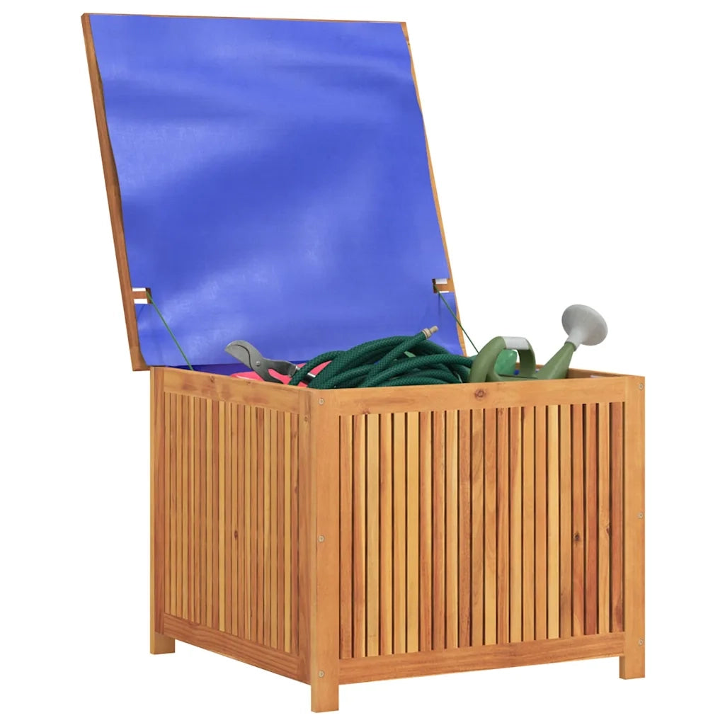 Contenitore da Giardino-Cassapanche da esterno 75x75x58 cm in Legno Massello di Acacia