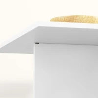 Tavolo Pieghevole per 2-4 Persone, Tavolo da Cucina Pieghevole con Spazio di Archiviazione, Tavolo Espandibile su Ruote, Bianco