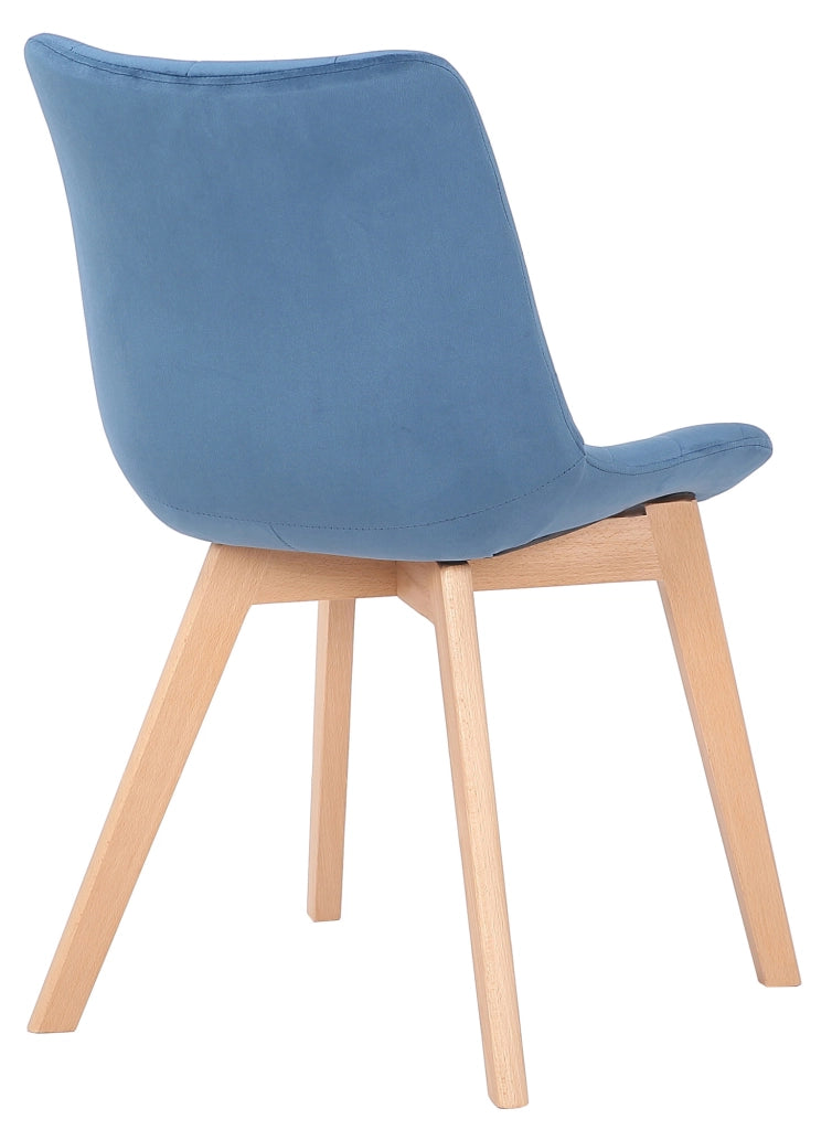 Set di 2 sedie da pranzo in velluto Passaic blu