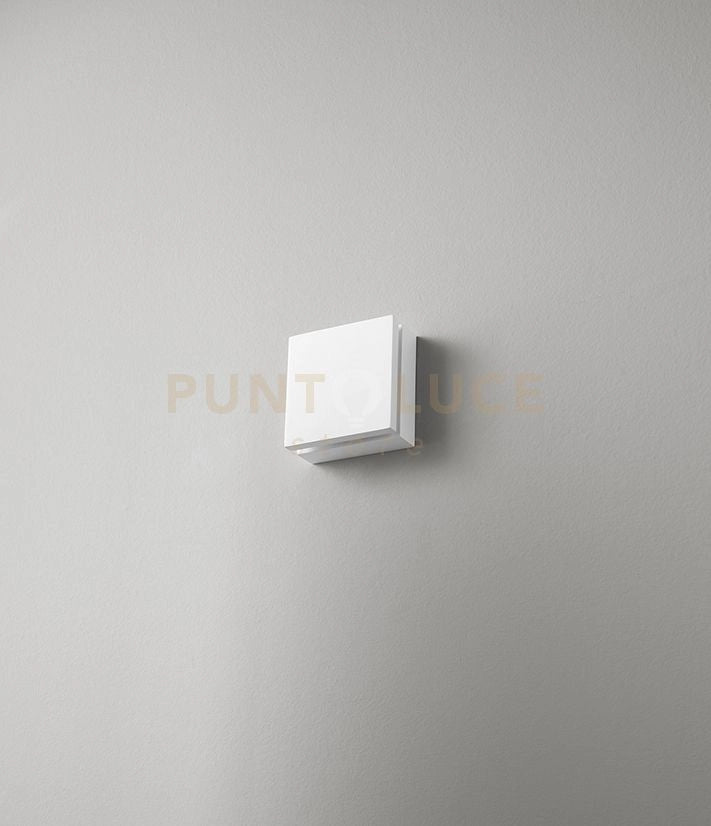 Applique in metallo bianco e acrilico Secret LED 10W 3000K 700Lm Interruttore on/off con l'apertura/chiusura del diffusore