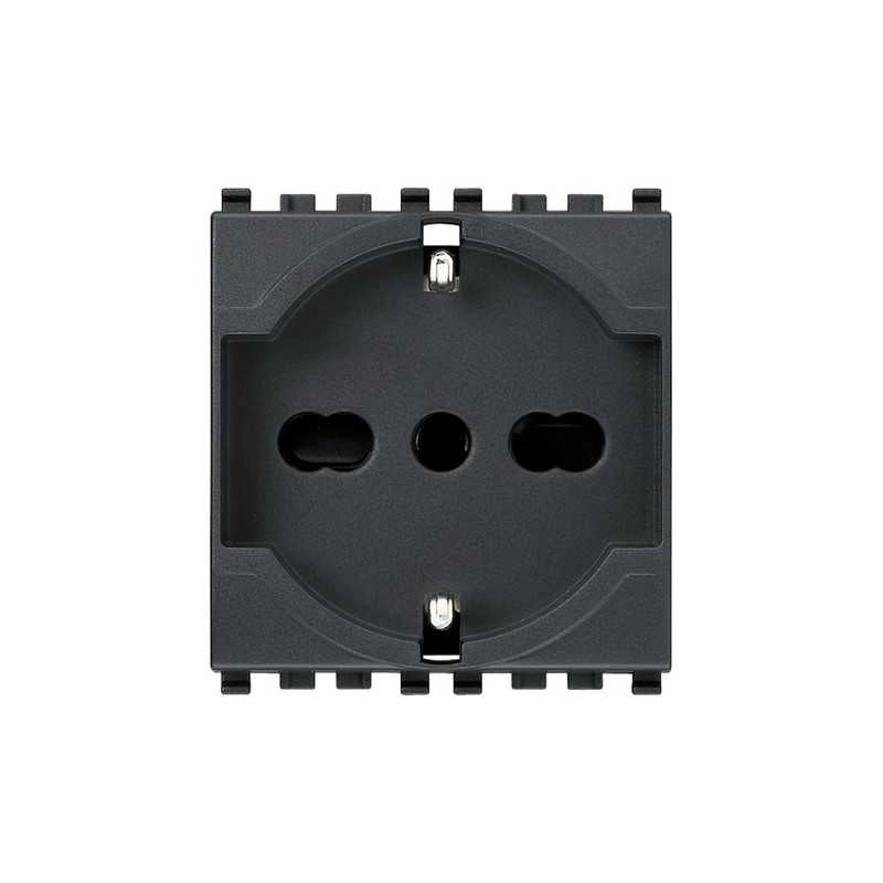 20210 Presa Sicury 2P+T 16 a 250 V~ Universale Grigio Eikon