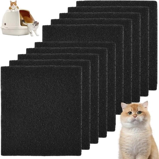 10 pezzi di filtro attivo per gatto - assorbe intensamente