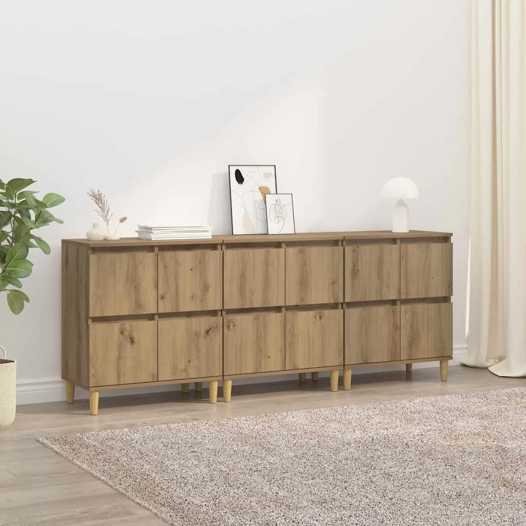 Sideboards 3 pz Rovere artigianale 60 x 35 x 70 cm 3415574