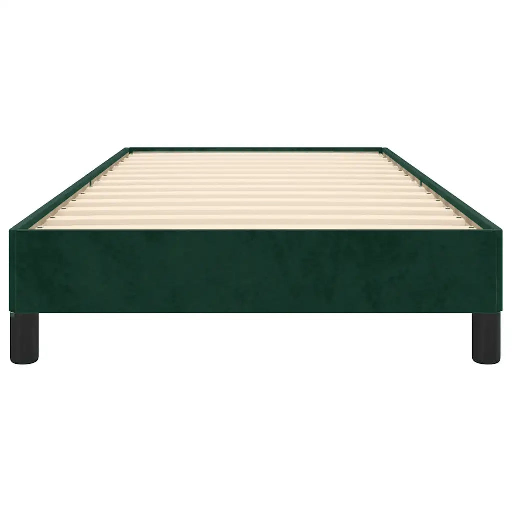 Letto singolo | Letto per adulti | Giroletto senza Materasso Verde Scuro 90x190 cm in Velluto