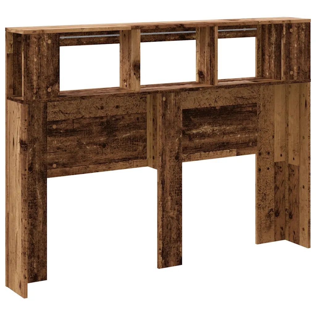 vidaXL Testiera LED Legno Antico 140x18,5x103,5 cm Legno Multistrato