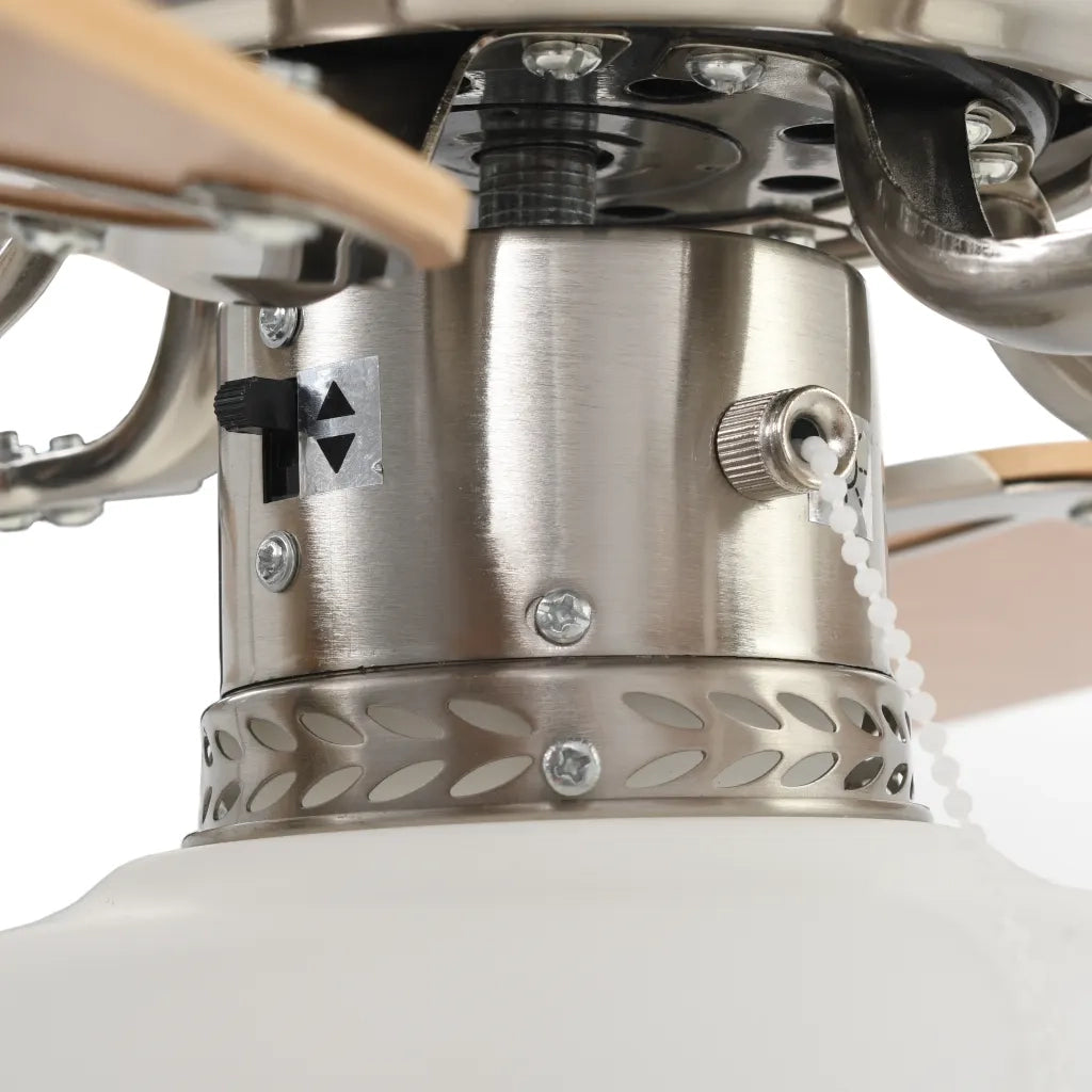 Ventilatore da Soffitto Decorato con Luce 82 cm Marrone Chiaro CFW8060917