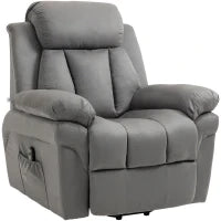 Poltrona Relax Elettrica Poltrona Releveur Inclinabile Con Poggiapiedi Regolabile Grigio