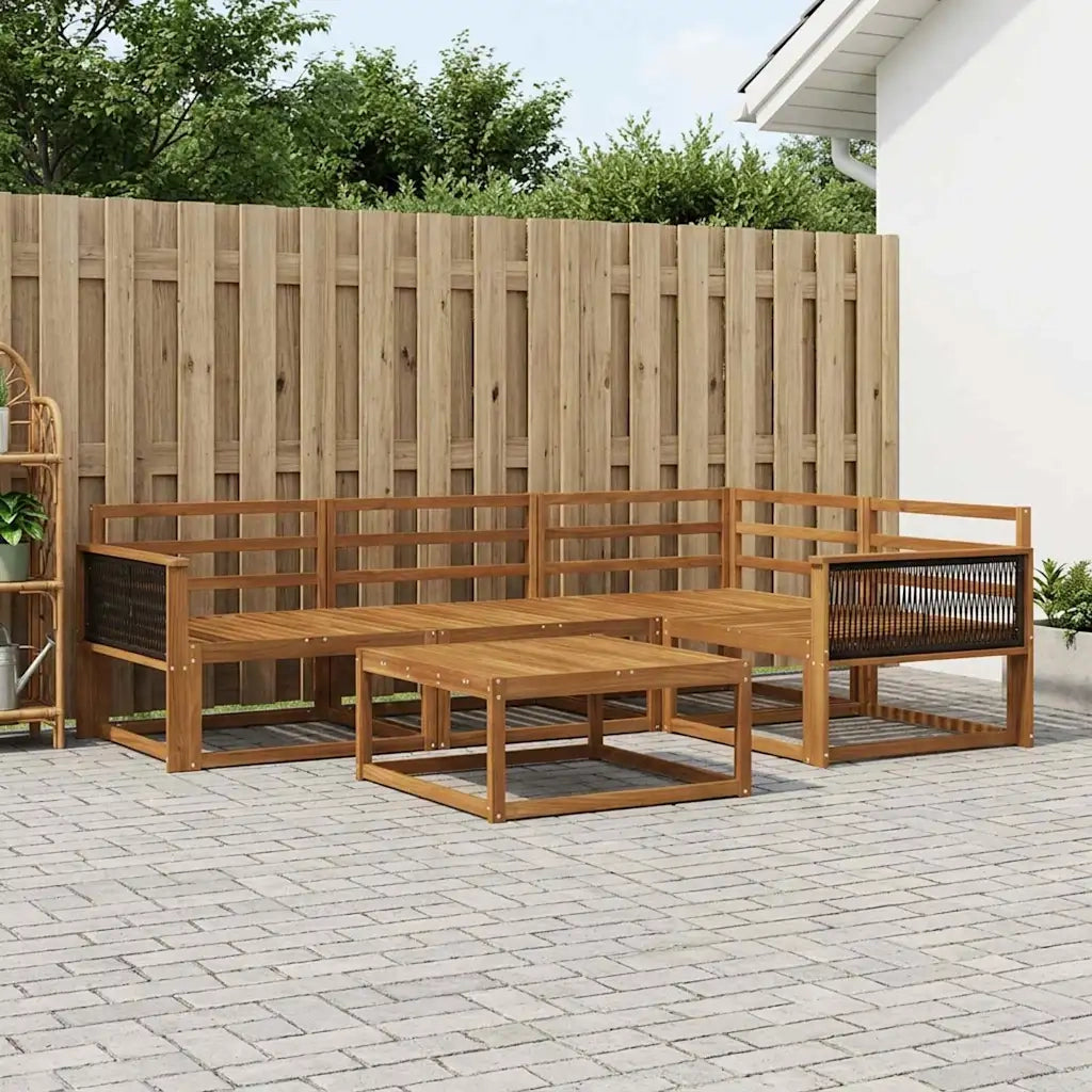 Set di divani da esterno 5 pcs Naturale