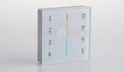 WALLPAD RF 2,4G CONTROLLO CCT BIANCO DINAMICO 4 ZONE 2 CANALI 8,6X8,6X3,6CM