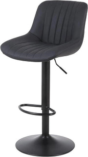Sedia da lavoro con schienale regolabile - Moderna e multifunzionale - 1 pezzo - Nero - Pelle PU