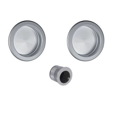 KIT MANIGLIE TONDO CIECO PORTE SCORREVOLI CROMO- 1,0 pz
