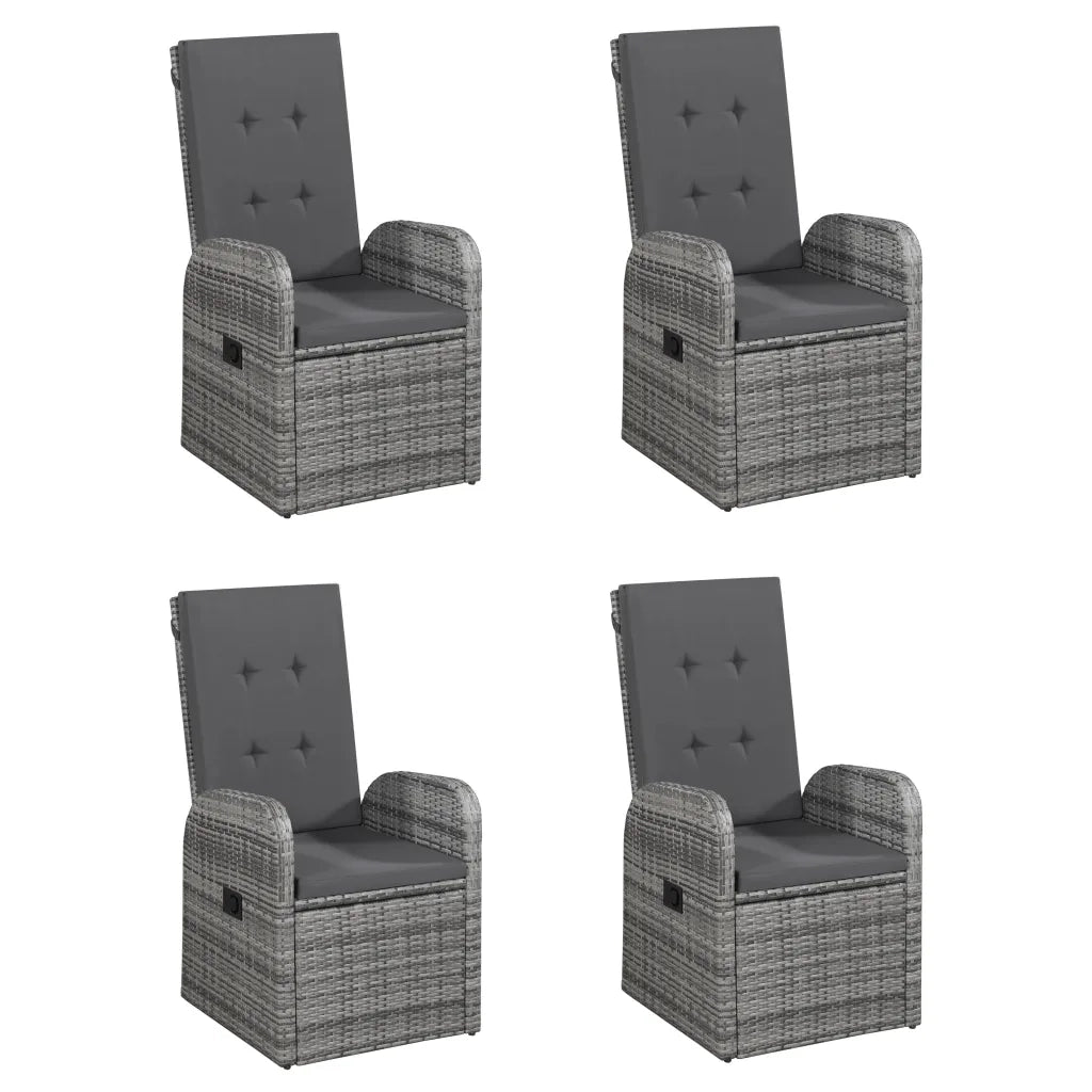 Set Mobili da Pranzo per Giardino 5 pz Grigio cod mxl 49274