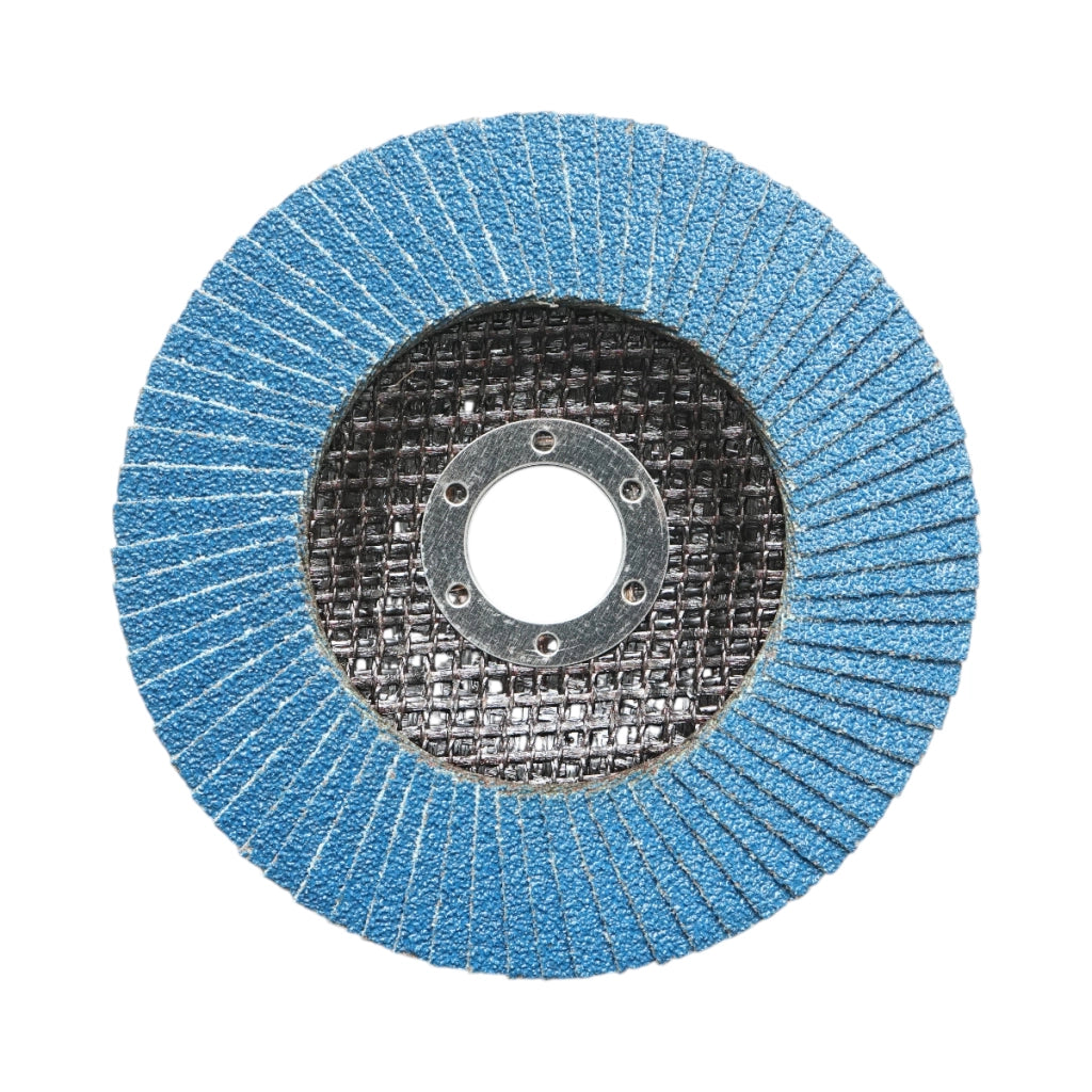 Disco abrasivo lamellare in zirconia 125x22mm T27 ZA60 per levigatura e lucidatura di metalli e acciaio inossidabile. Breckner Germany