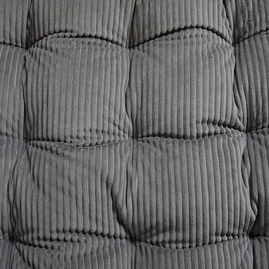 Poltrona da Giardino con Poggiapiedi a Dondolo Regolabile con Cuscino Spesso; senza Braccioli; Acciaio Grigio 75 × 116 × 82 cm