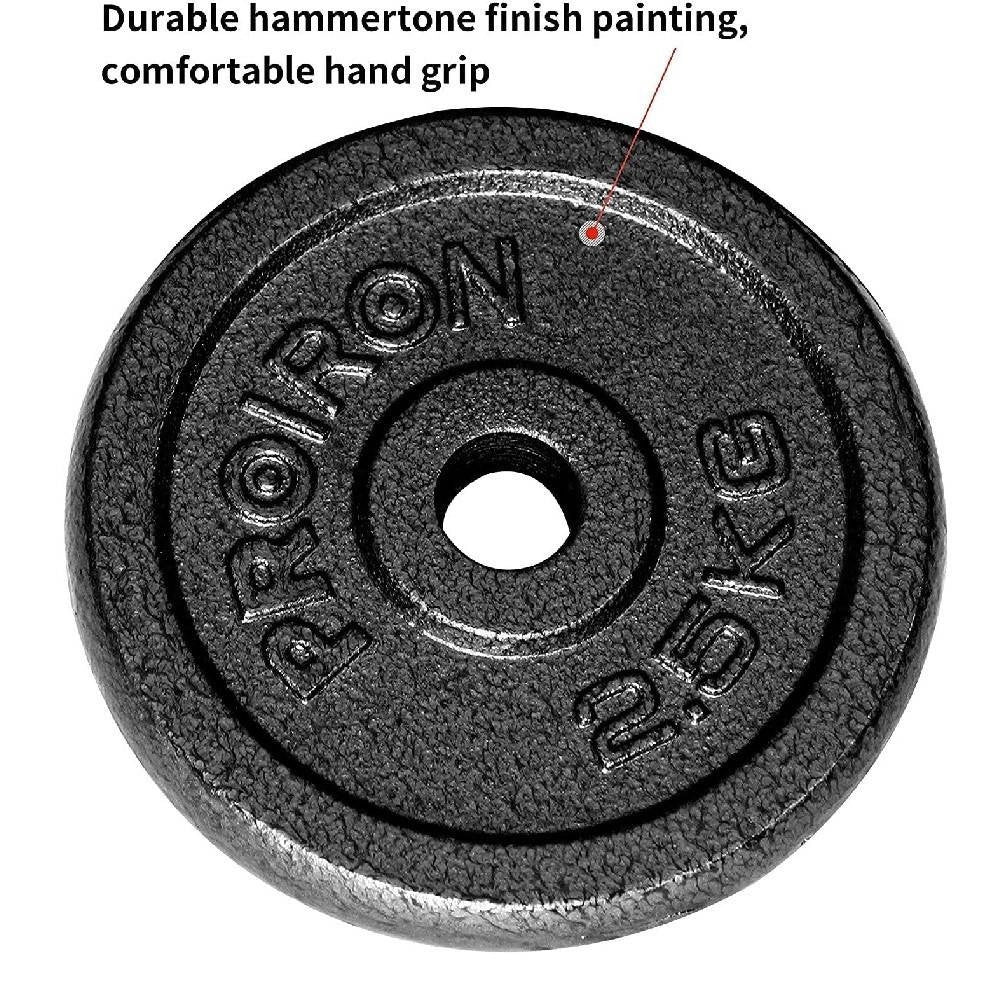 Trade Shop - Disco Bilanciere Manubri Piastre In Ghisa Peso Dischi Fitness Da 2,5kg Foro 25mm -