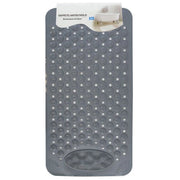 Trade Shop - Tappeto Tappetino Antiscivolo Grigio Per Vasca Da Bagno Doccia 67 X 36 Cm 87558 -