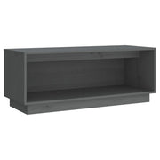 Mobile TV | Armadietto TV | Mobile Porta TV Grigio 90x35x35 cm in Legno Massello di Pino