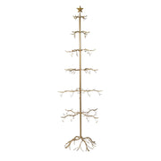 Albero di natale metallo oro cm 73x73h200