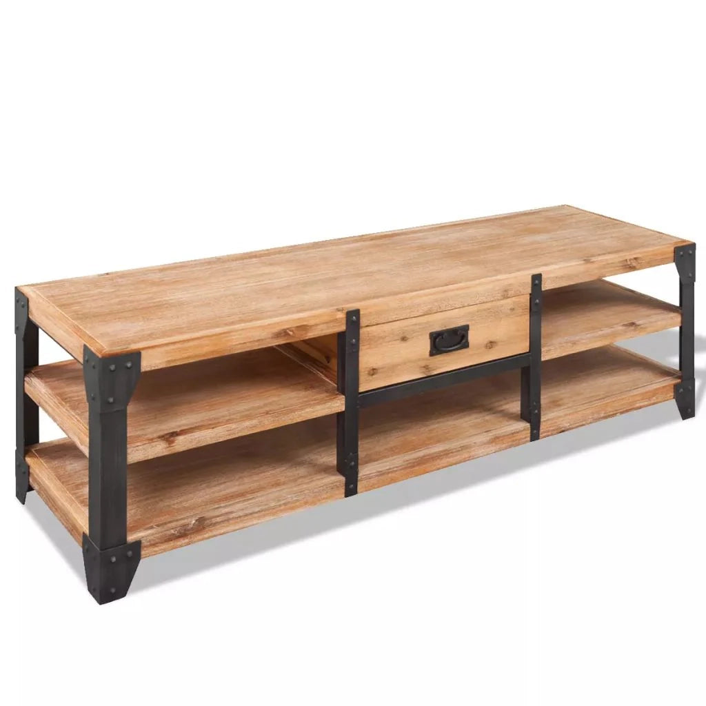 Pratico mobile porta TV/credenza di design 140 cm legno massello di acacia 2502070