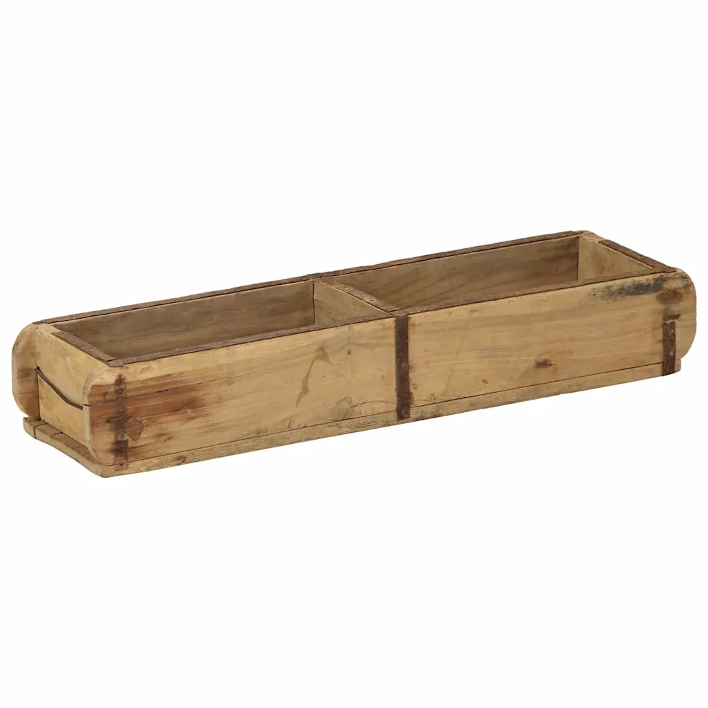 Vassoio Marrone 57 x 15 x 9 cm Legno Recuperato Massello 4019610