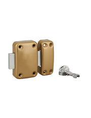 Chiavistello CAPITAL senza pomolo, cilindro 40 mm, epossidico oro, 3 chiavi – THIRARD