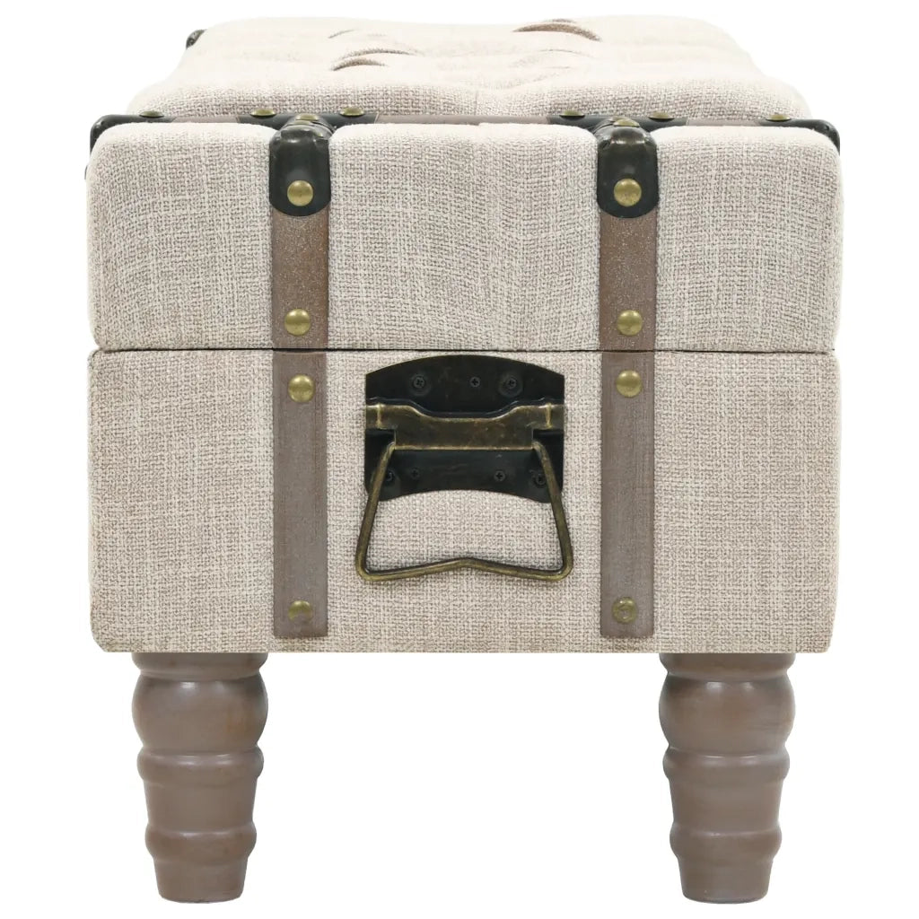 Cassapanca in Legno Massello e Acciaio 111x34x37 cm cod mxl 52327