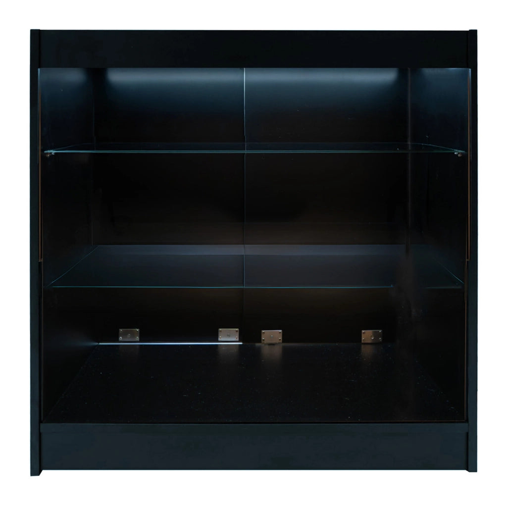 Set Banconi Nero Helios LED K900 CM60 con Serratura e Vetrina Espositiva