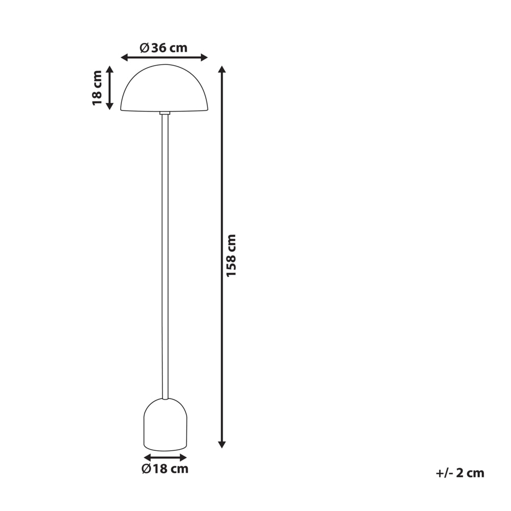 Lampada da Terra Rame Metallo 158 cm Rame Lucido Paralume Rotondo Soggiorno Luce